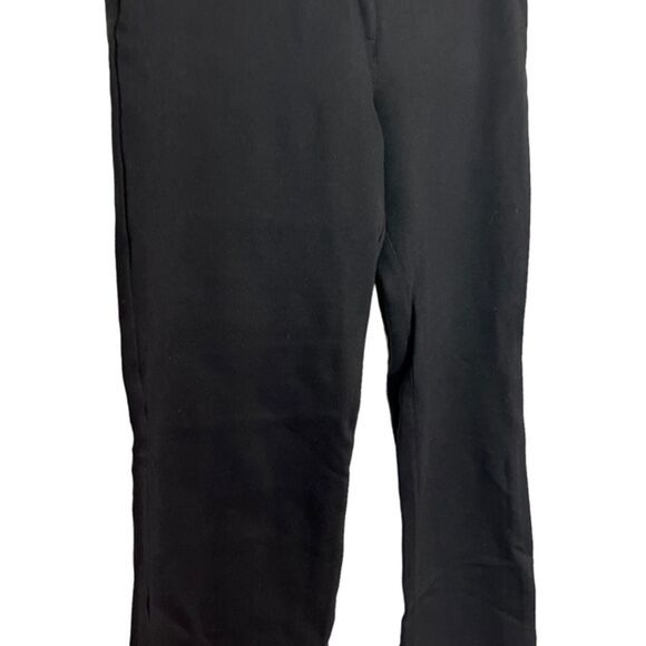Betabrand Black Petite Stretch Straight Leg Pull On Pants Ponte Knit Career L - Picture 11 of 16